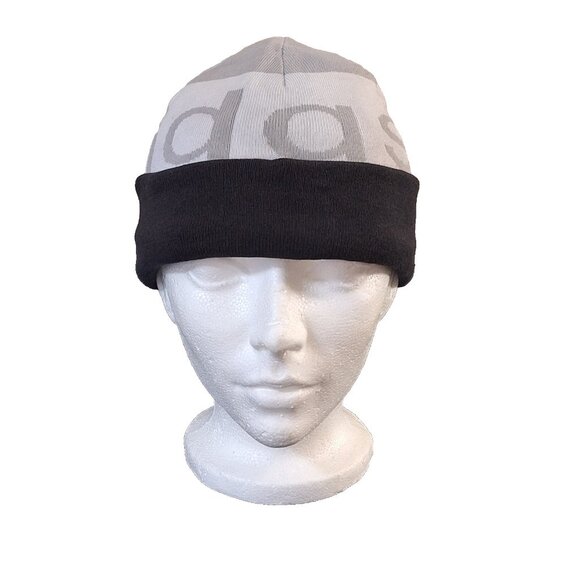 ADIDAS REVERSIBLE BEANIE ONE SIZE FITS MOST BLACK/GREY - Picture 6 of 10